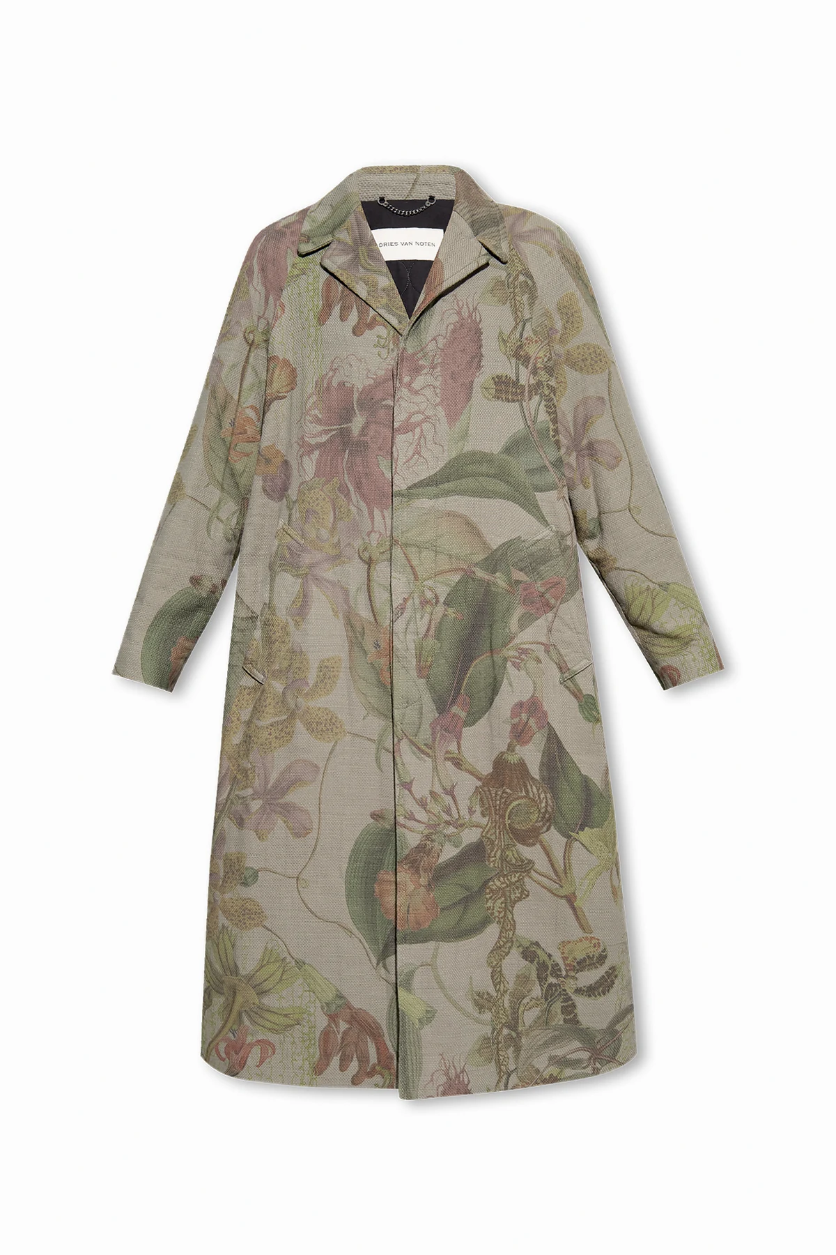 Coat with floral motif