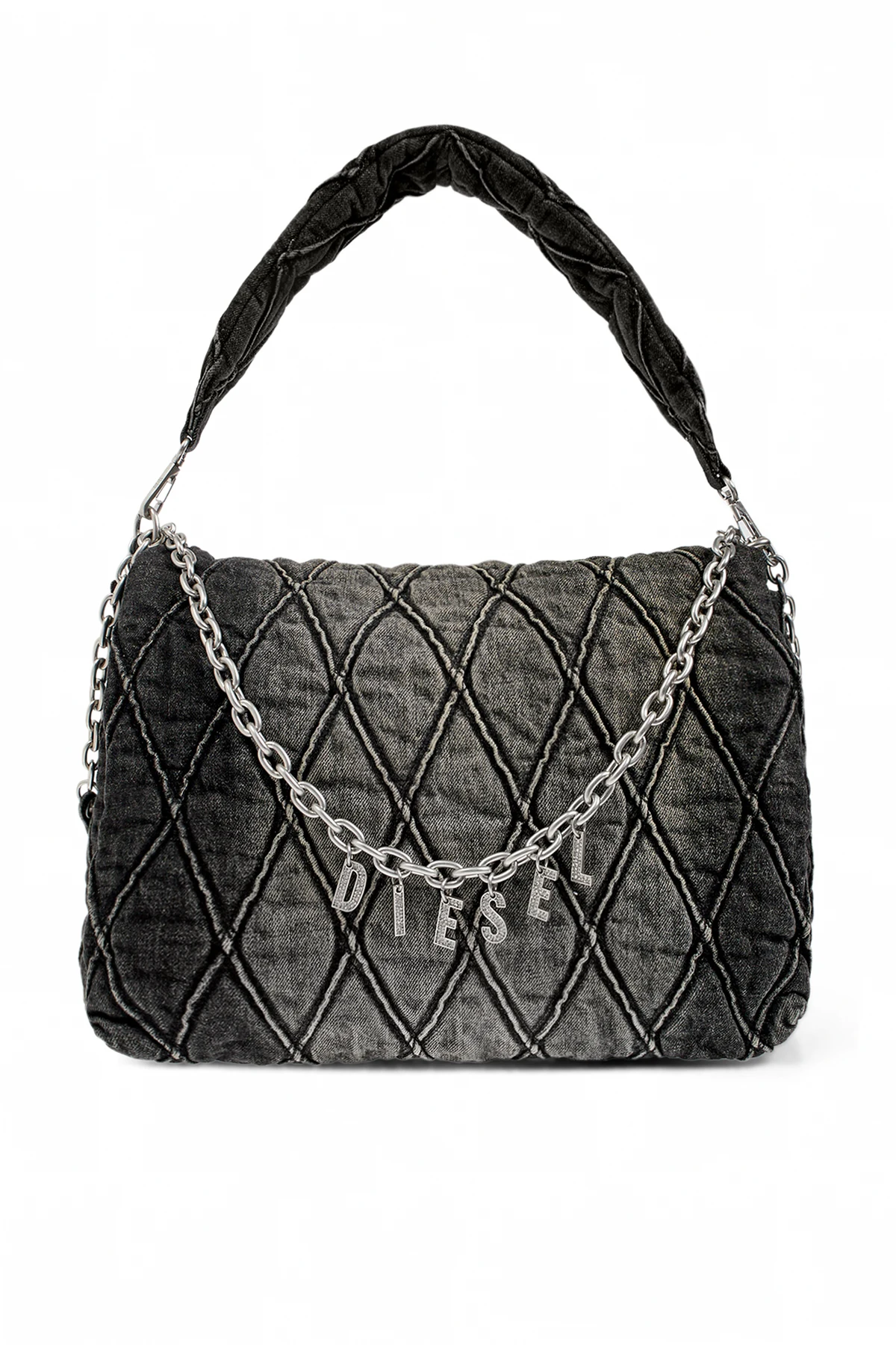 ‘Charm-D Large’ denim shoulder bag