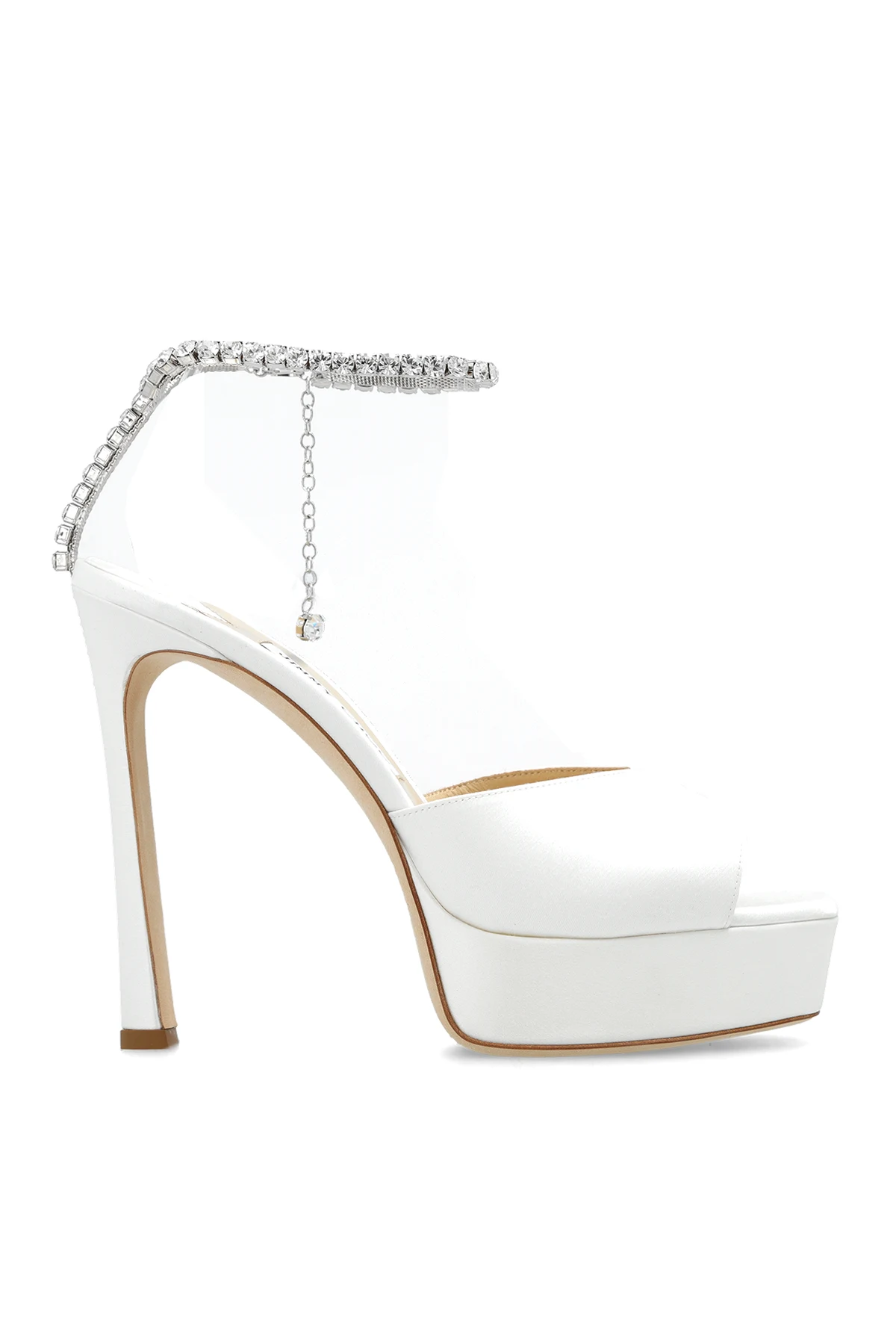 ‘Saeda’ platform sandals in satin