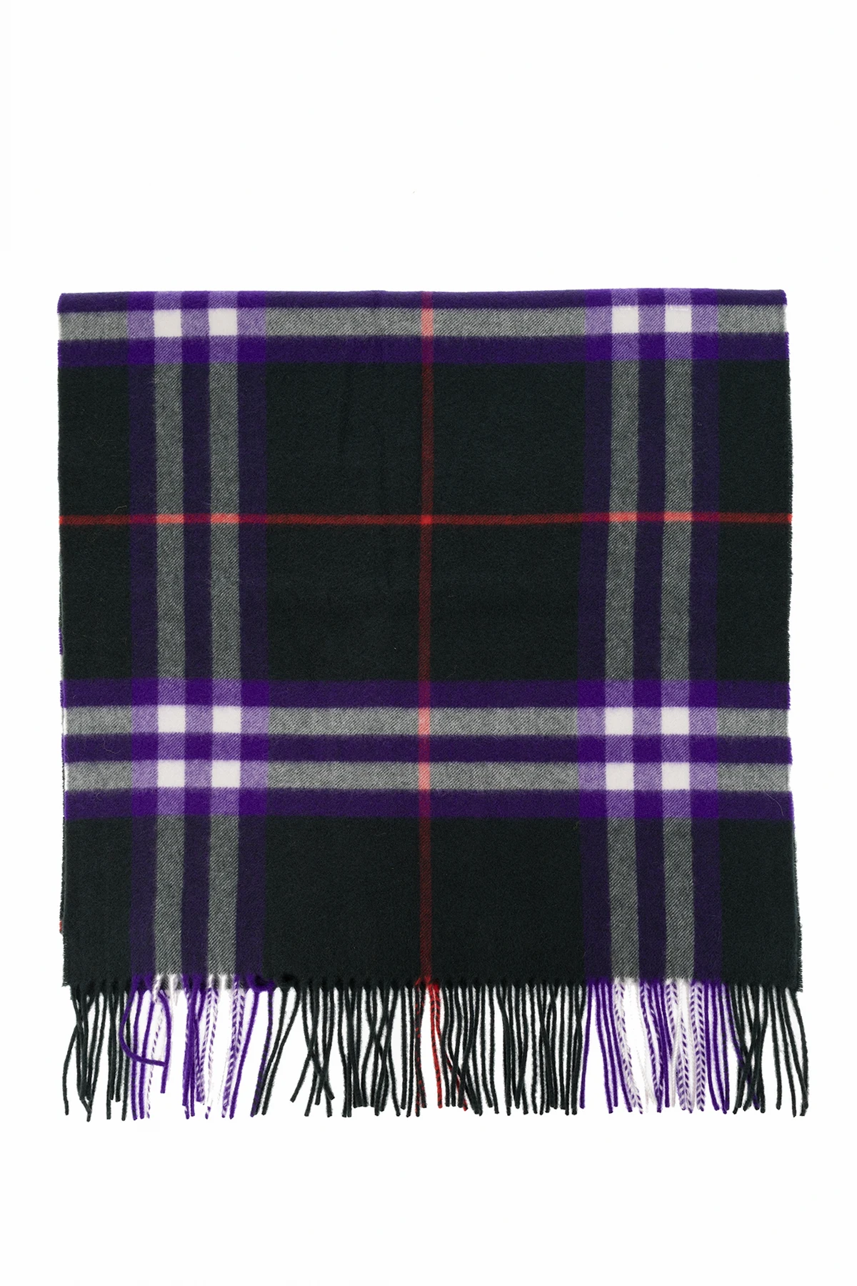 Checked cashmere scarf