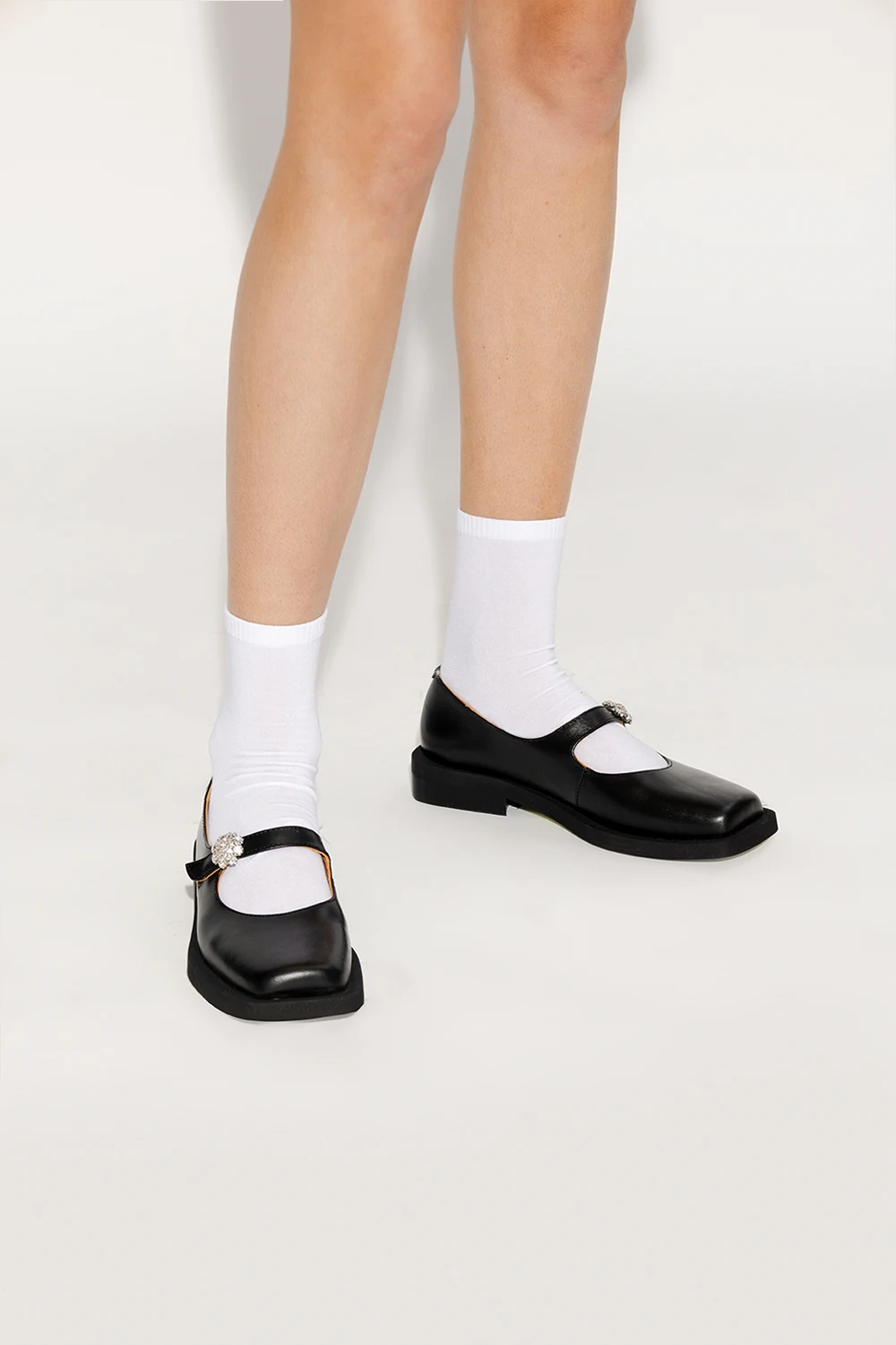 Leather ballet flats