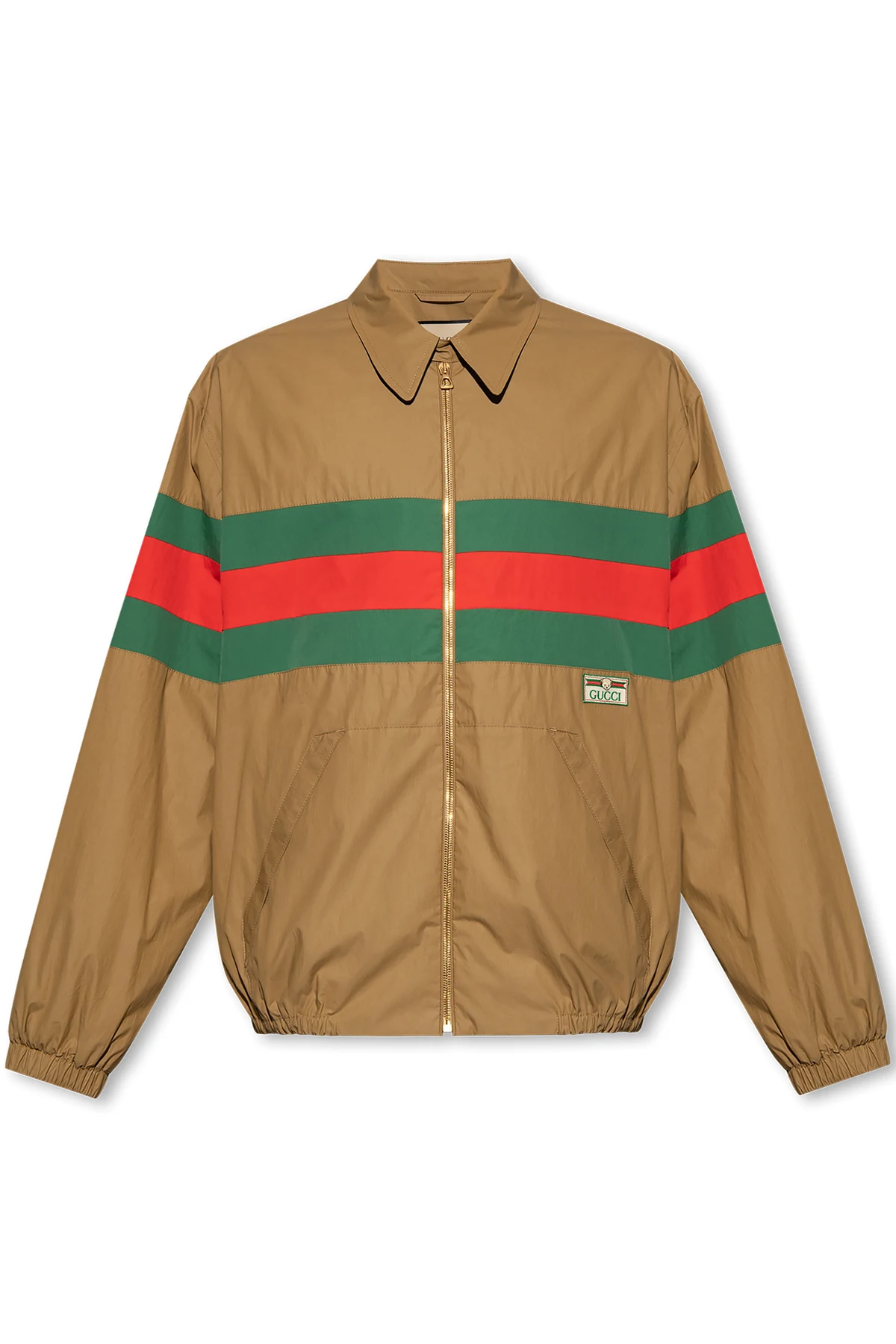 Cotton jacket with ‘Web’ stripe