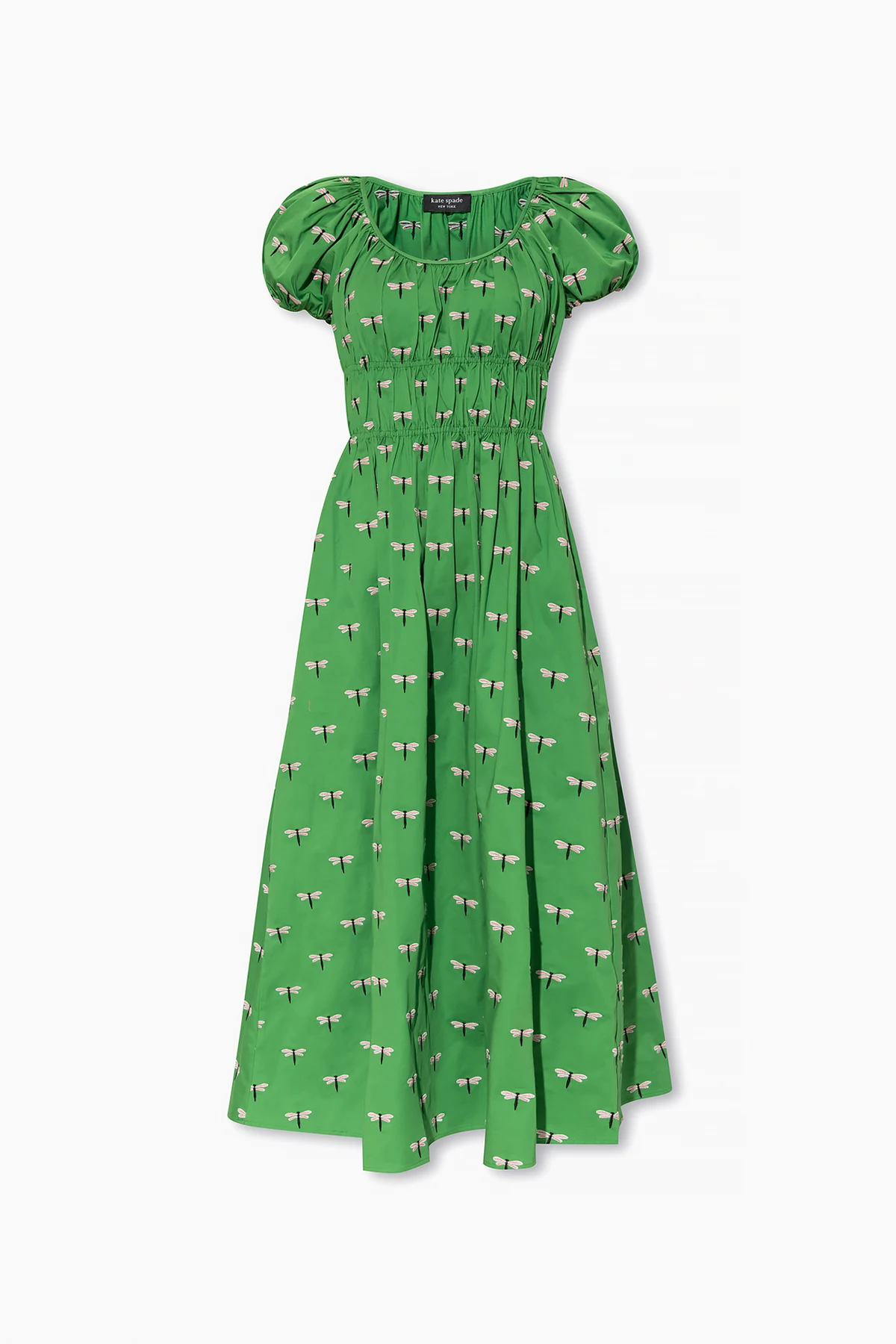 Dress with dragonfly motif