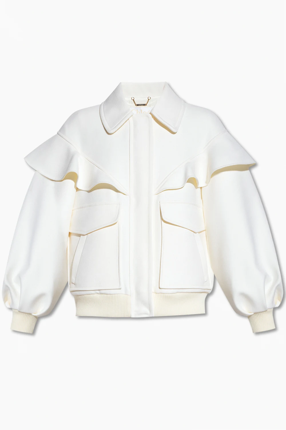 Jacket with ruffles