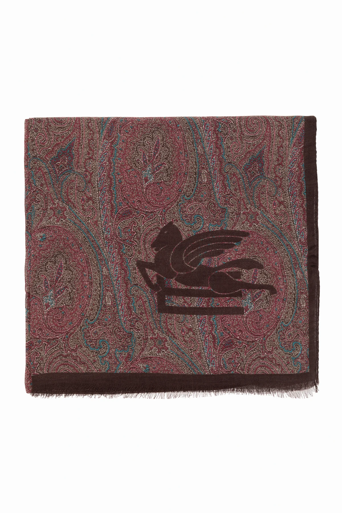 Scarf with paisley motif