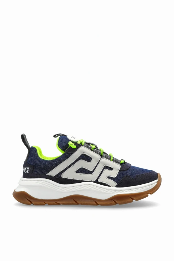 GRANATOWY Buty sportowe z logo