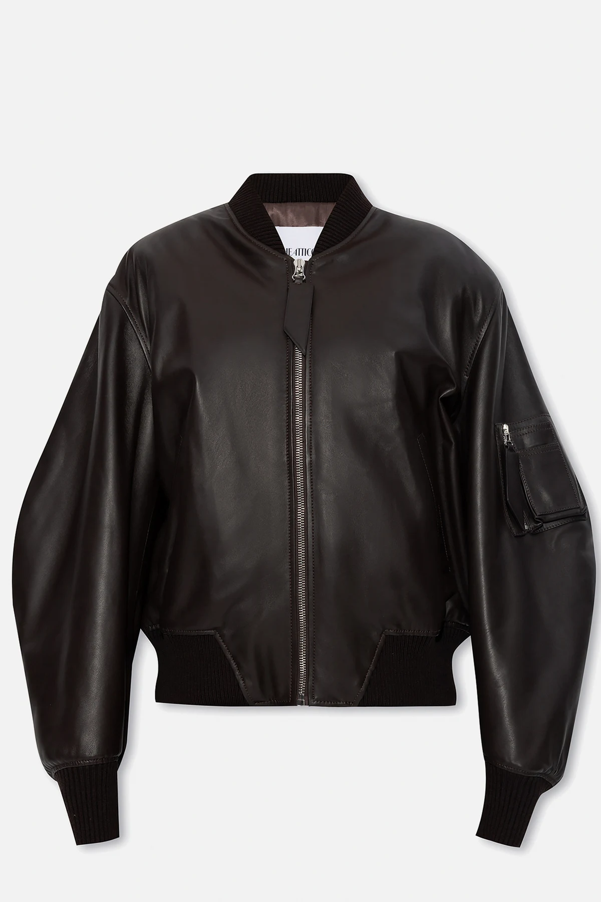 ‘Anja’ leather bomber jacket