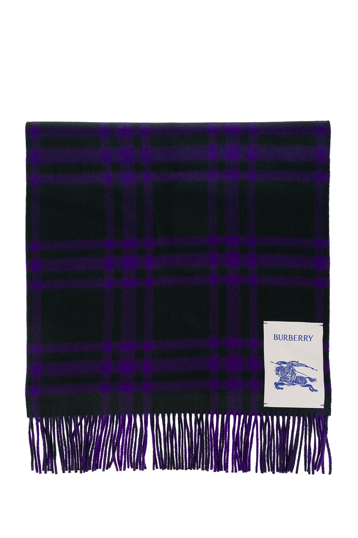 Checked scarf in cashmere