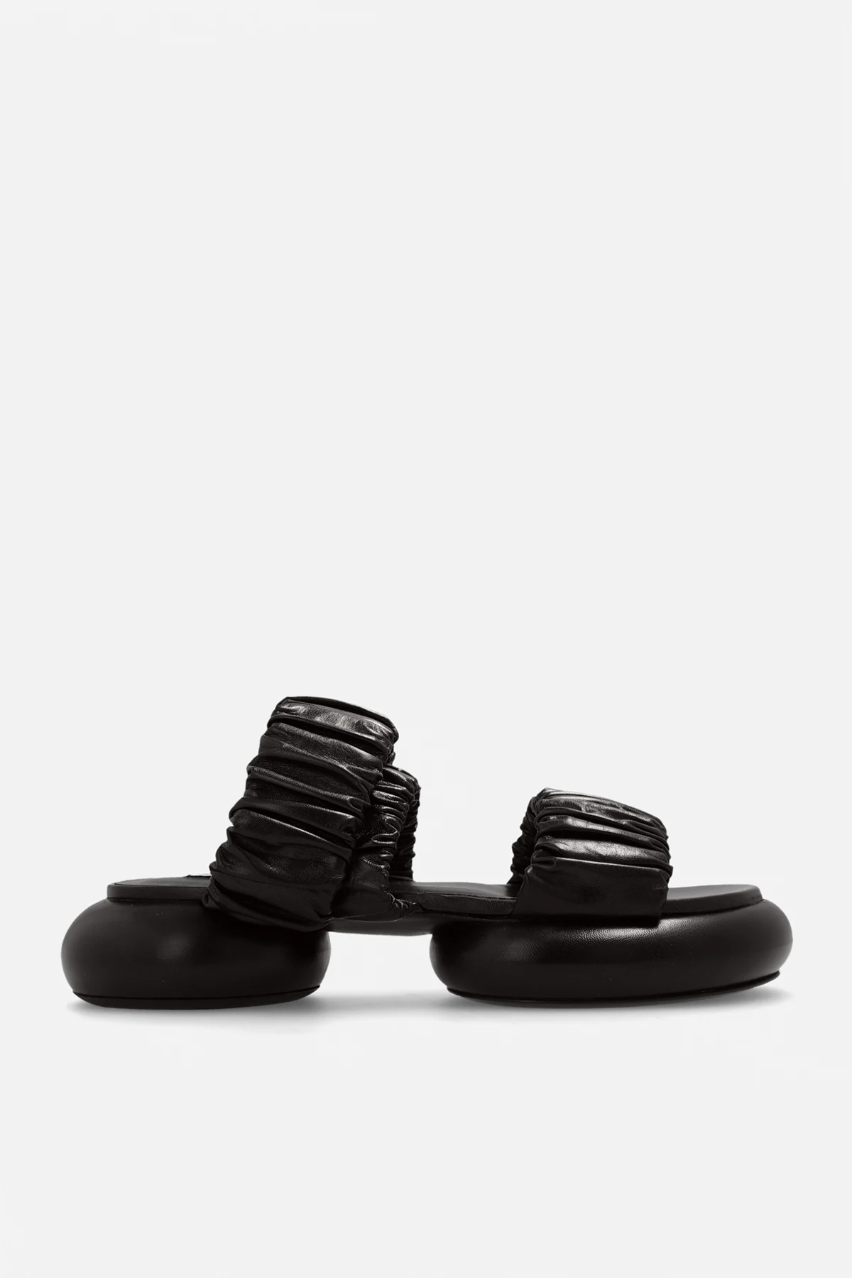 Leather platform slides