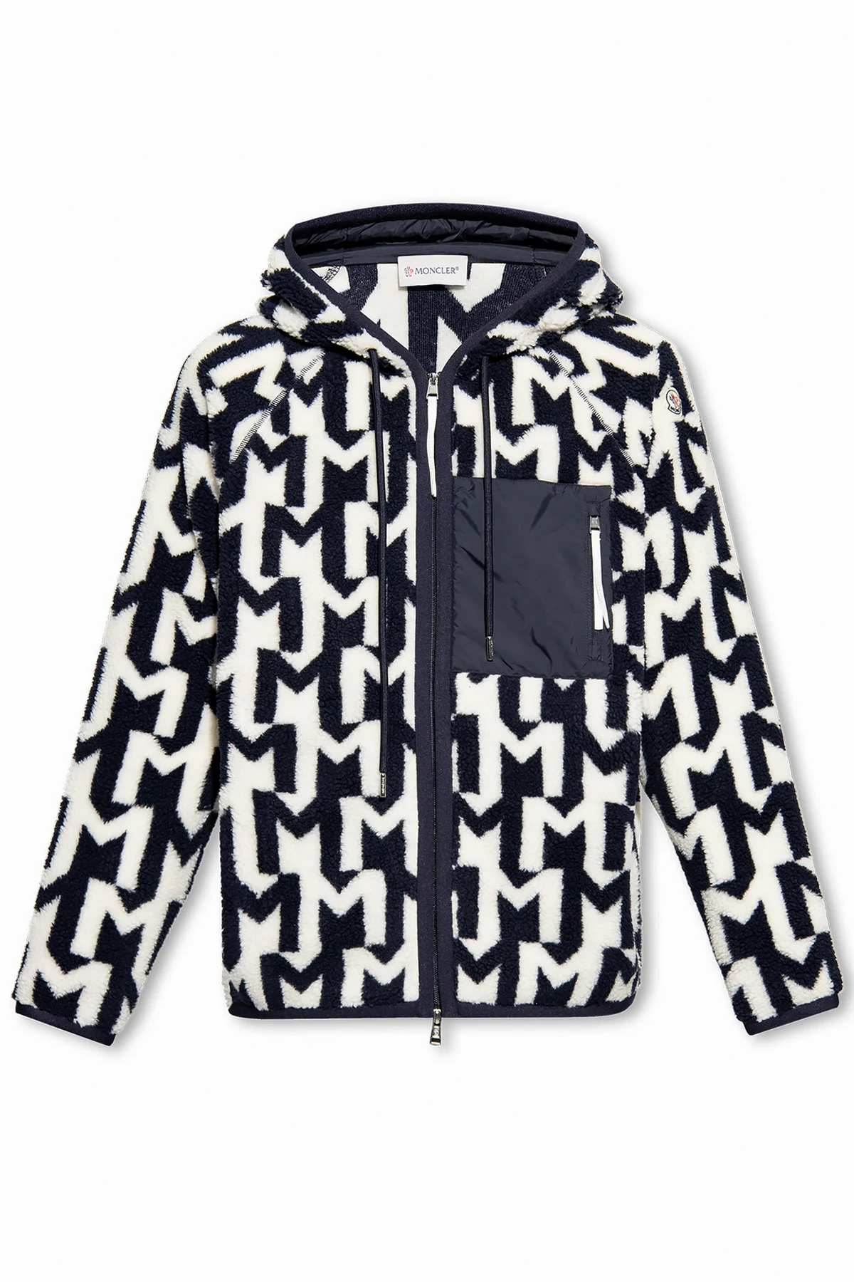 Monogrammed fleece hoodie