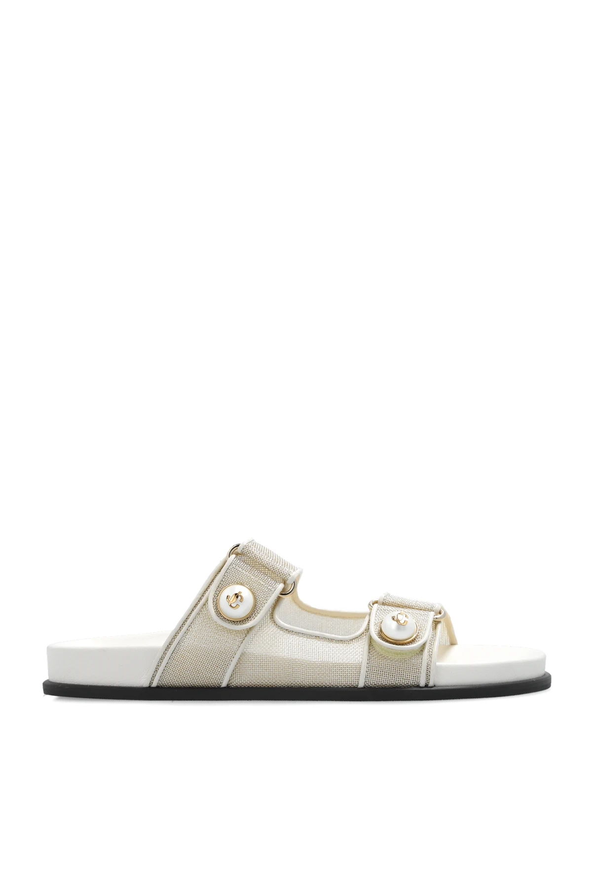 ‘Fayence’ slides with pearl appliqués