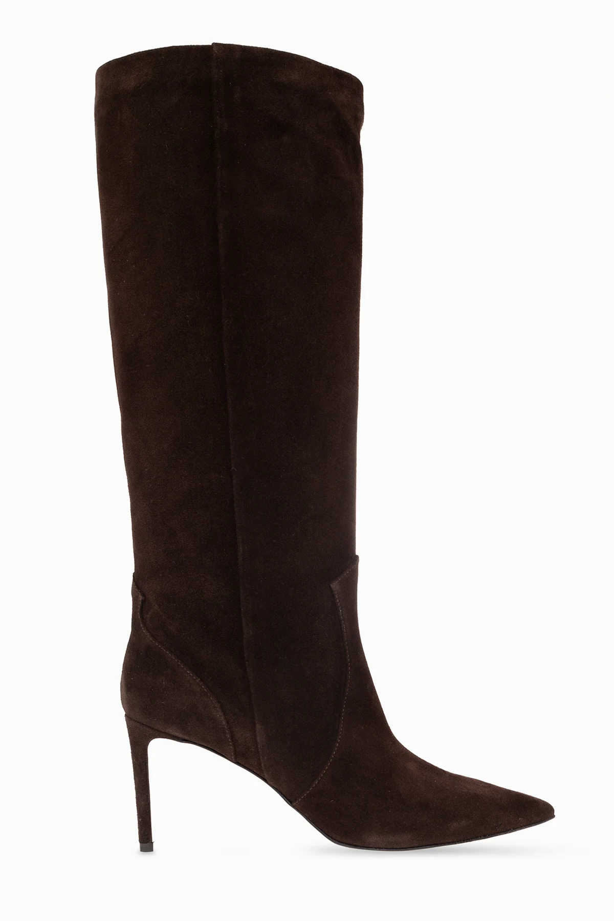 Zamszowe kozaki na obcasie ‘Davyn’