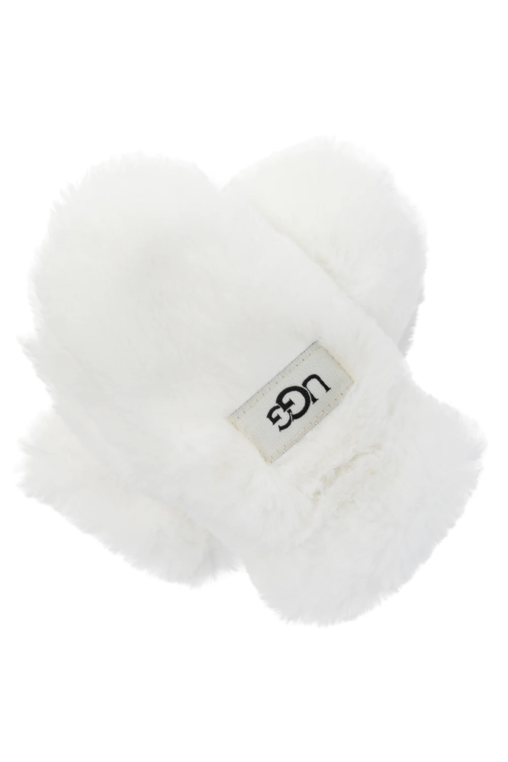 Futrzane rękawice z logo