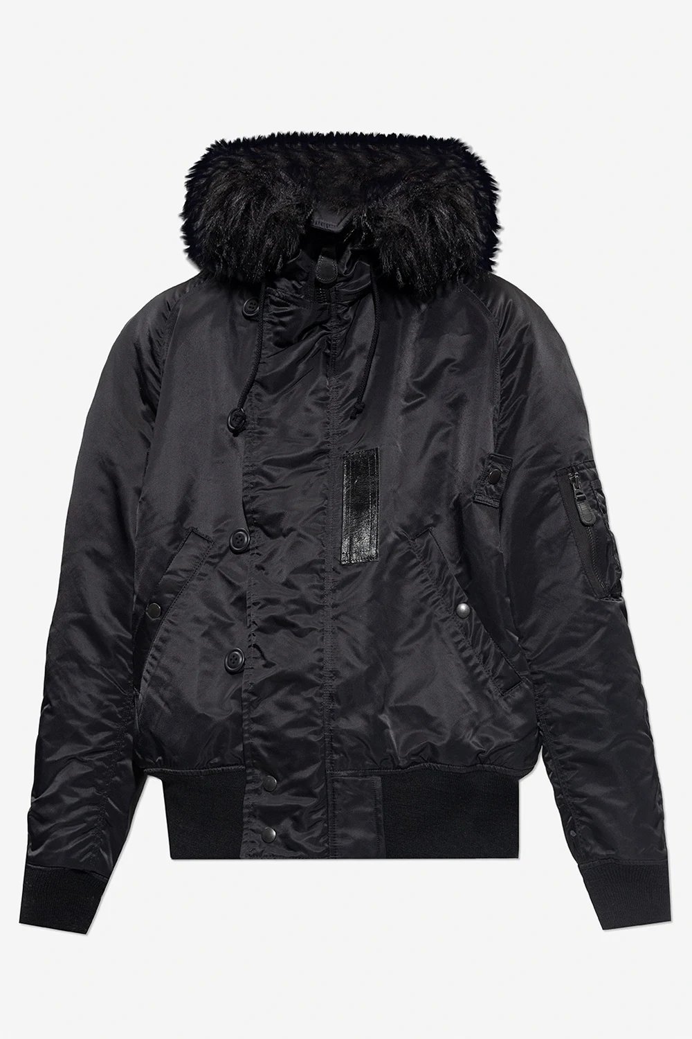 Jacket with faux fur