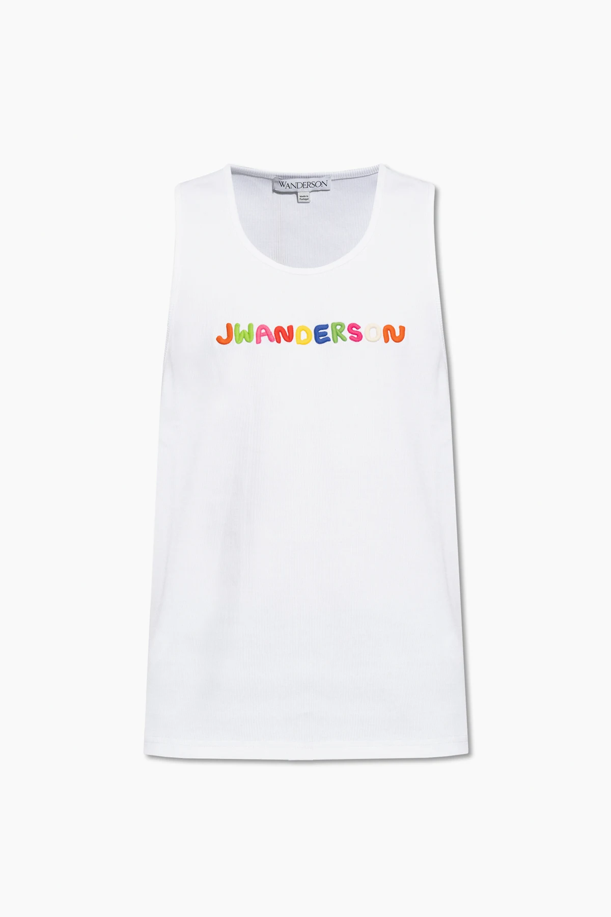 Logo-embroidered top