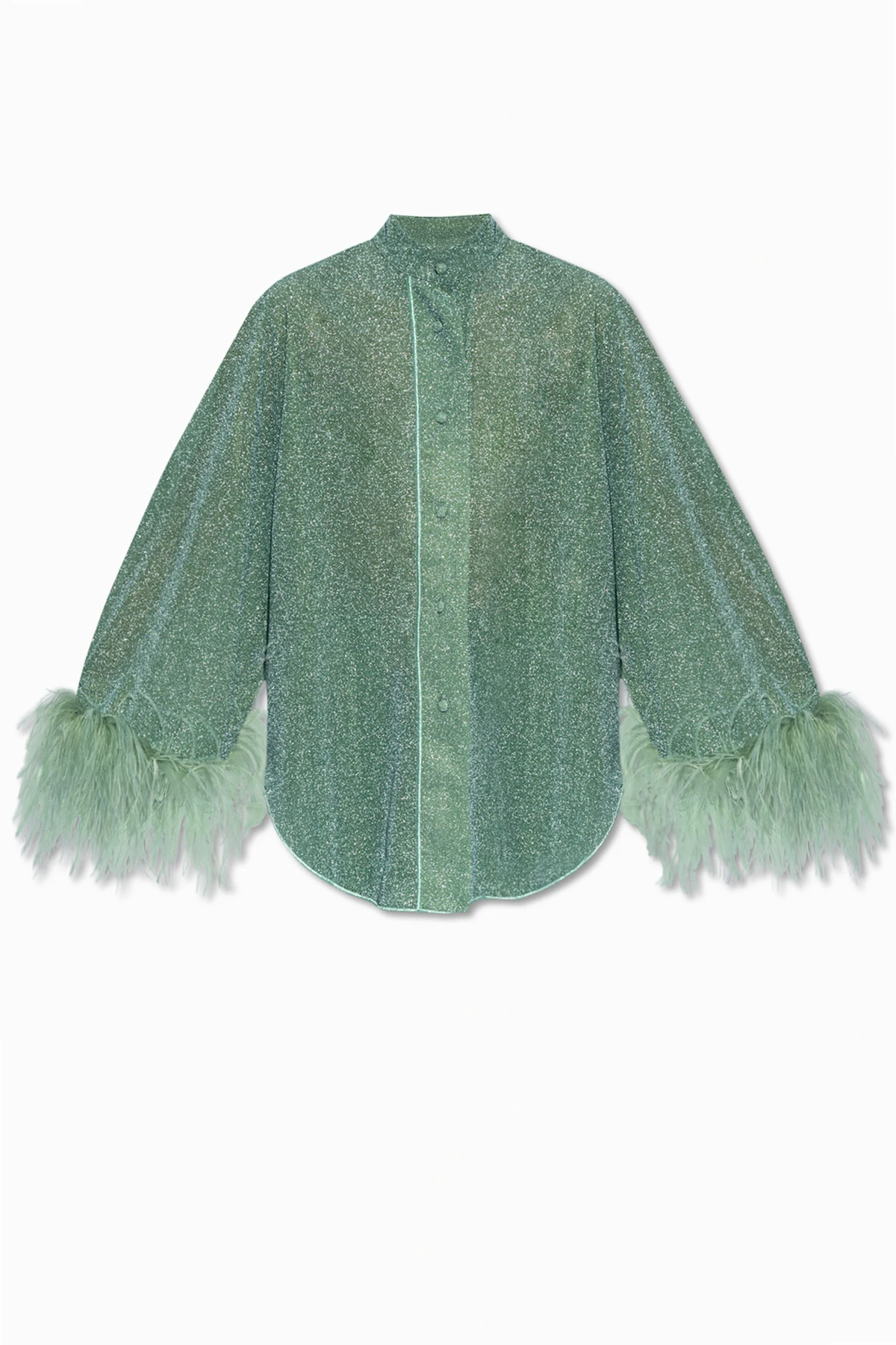 Hemd mit Straußenfedern