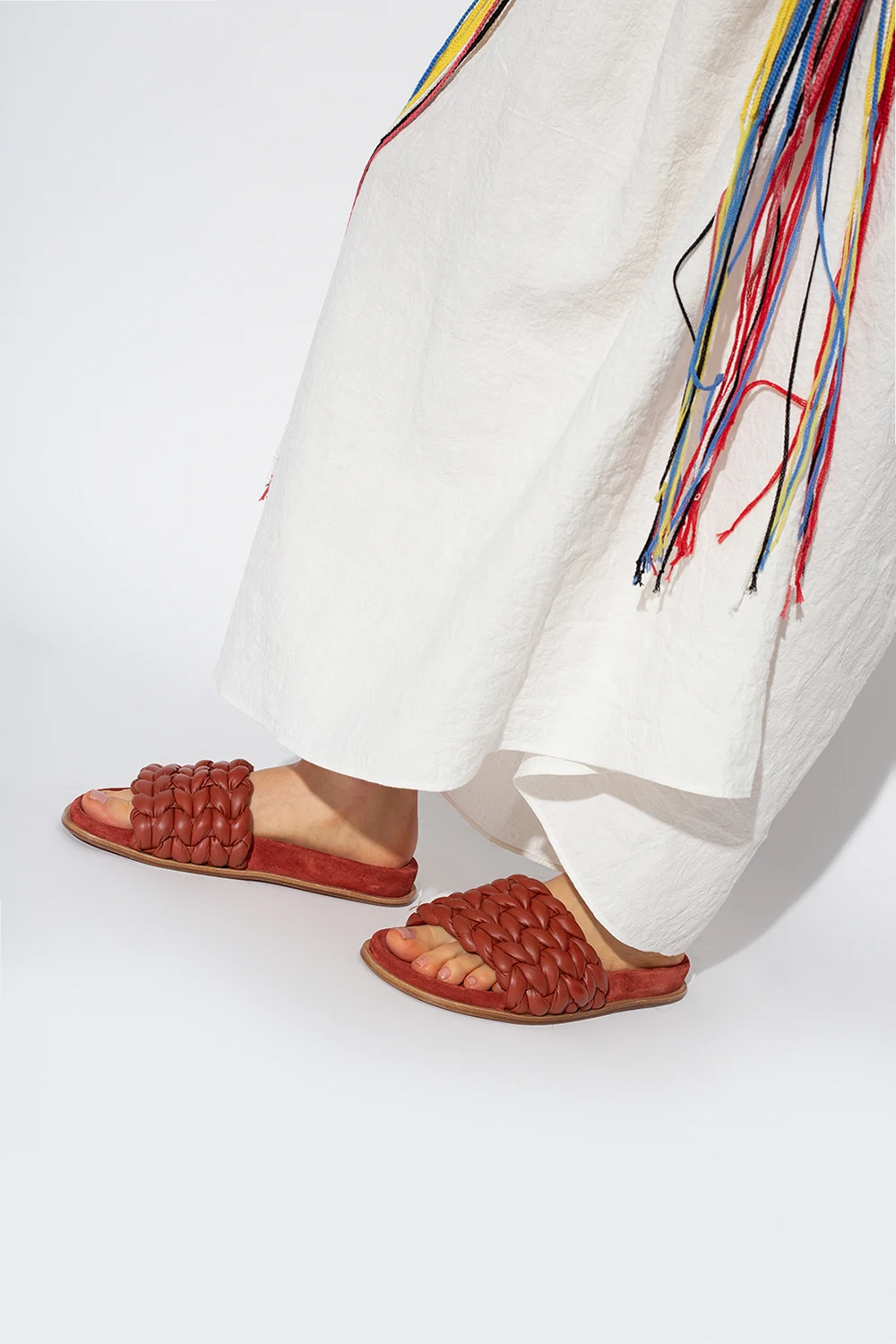 ‘Kacey’ leather slides