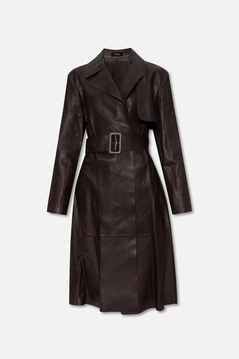 Leather trench coat