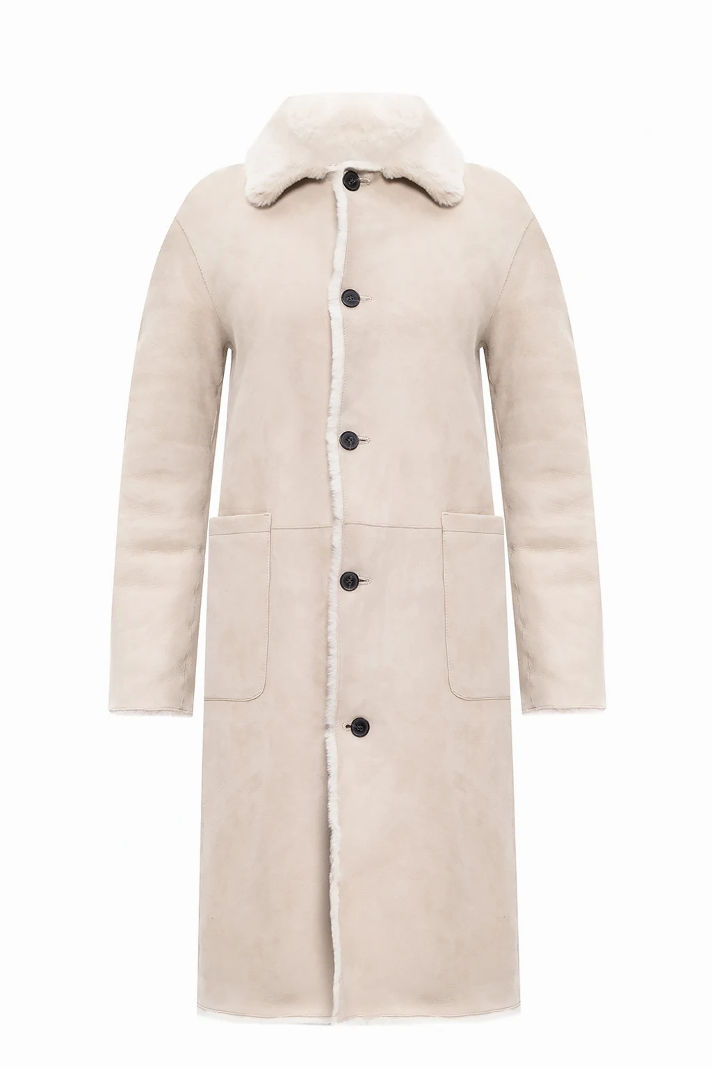 'Serra' collared shearling jacket