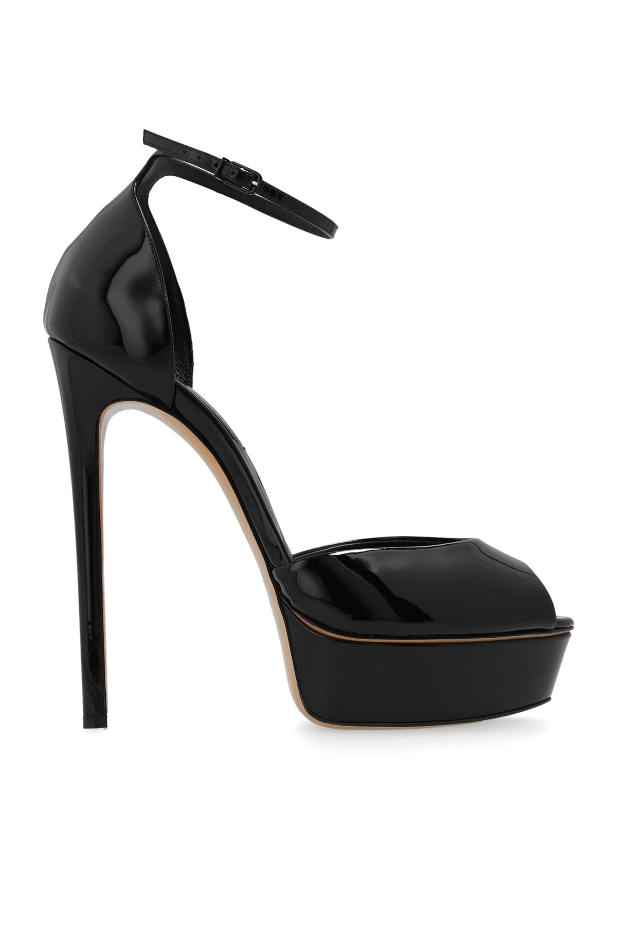 ‘Flora’ glossy platform sandals