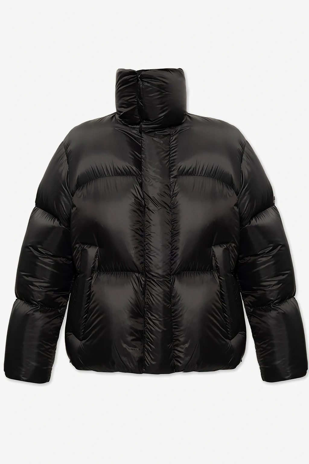 Down jacket with stand collar