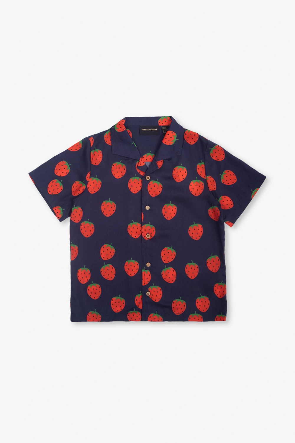 Shirt with motif of strawberries