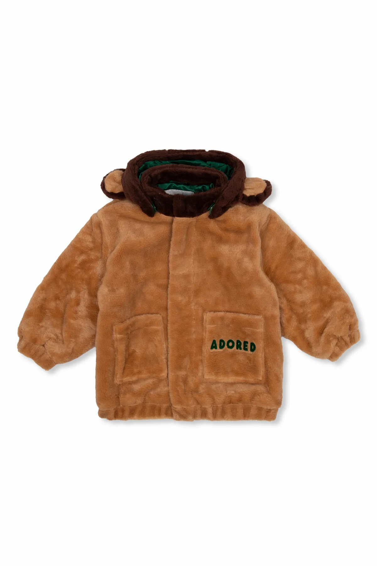 Polarowa kurtka z kapturem