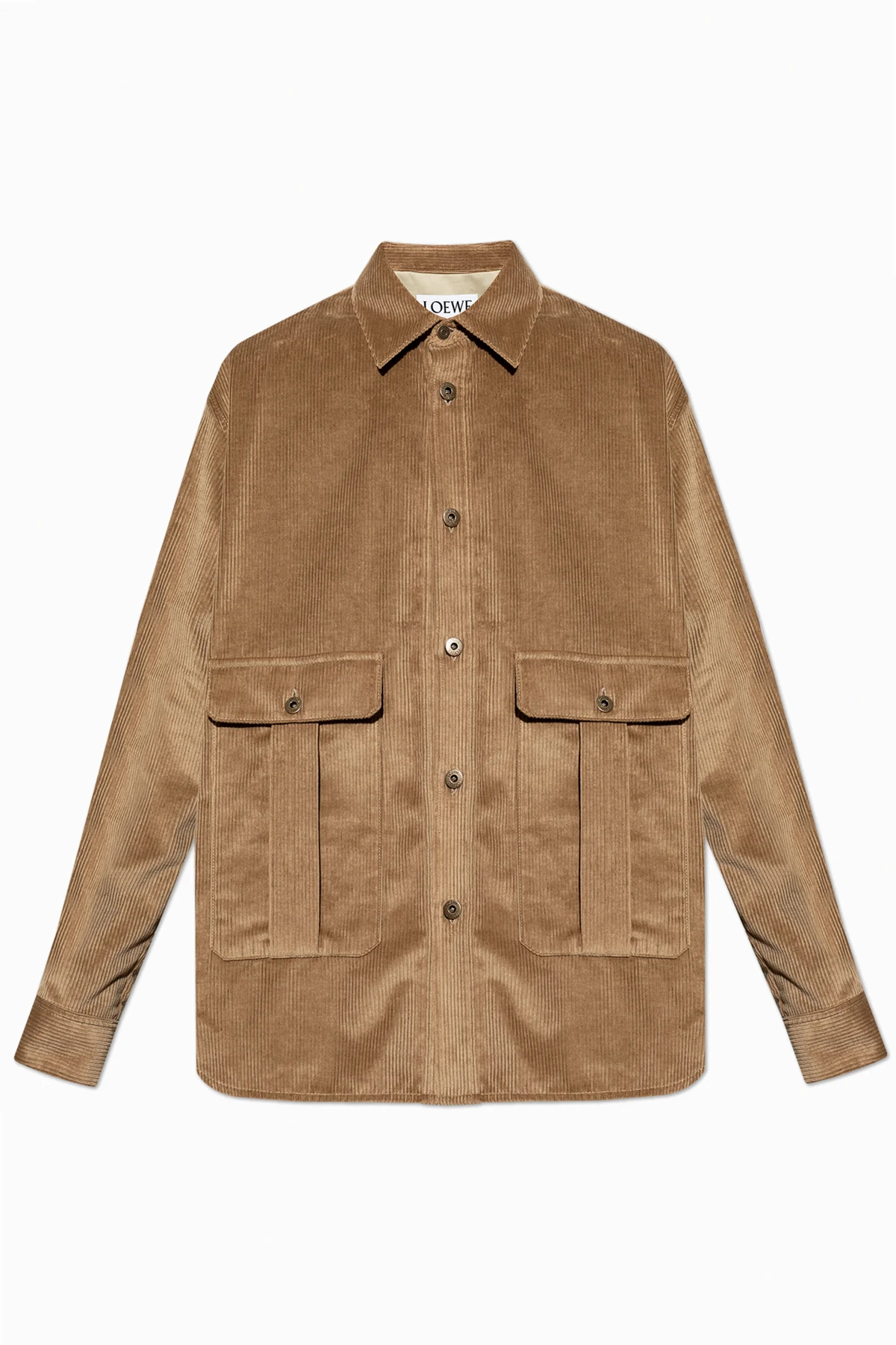 Sztruksowa koszula z kieszeniami