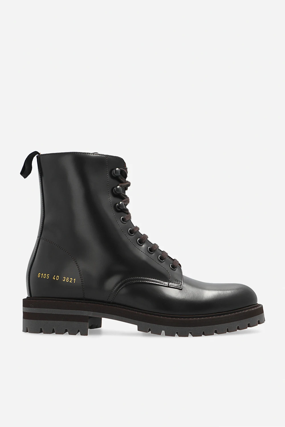 Leather combat boots