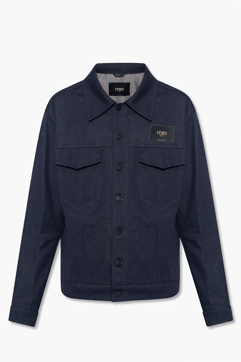 Denim jacket with logo