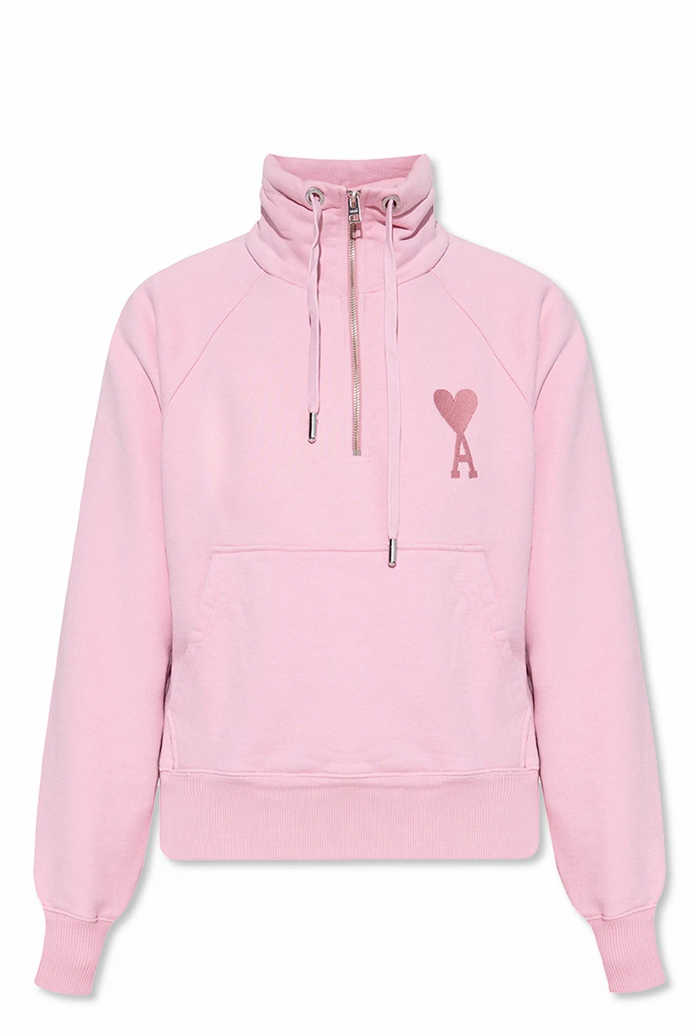 Sweatshirt with standing collar