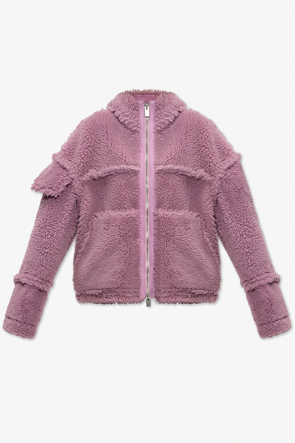 Hooded shearling jacket