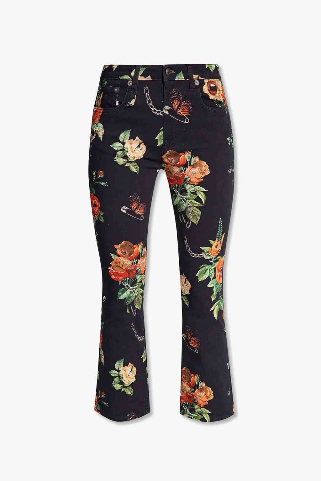 Floral jeans