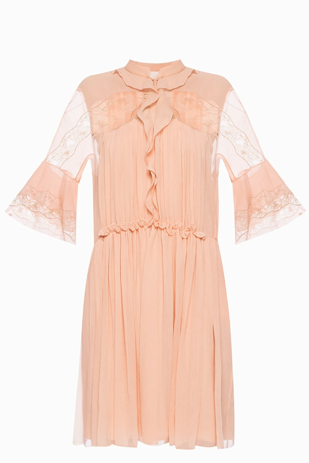 Dress with lace trim