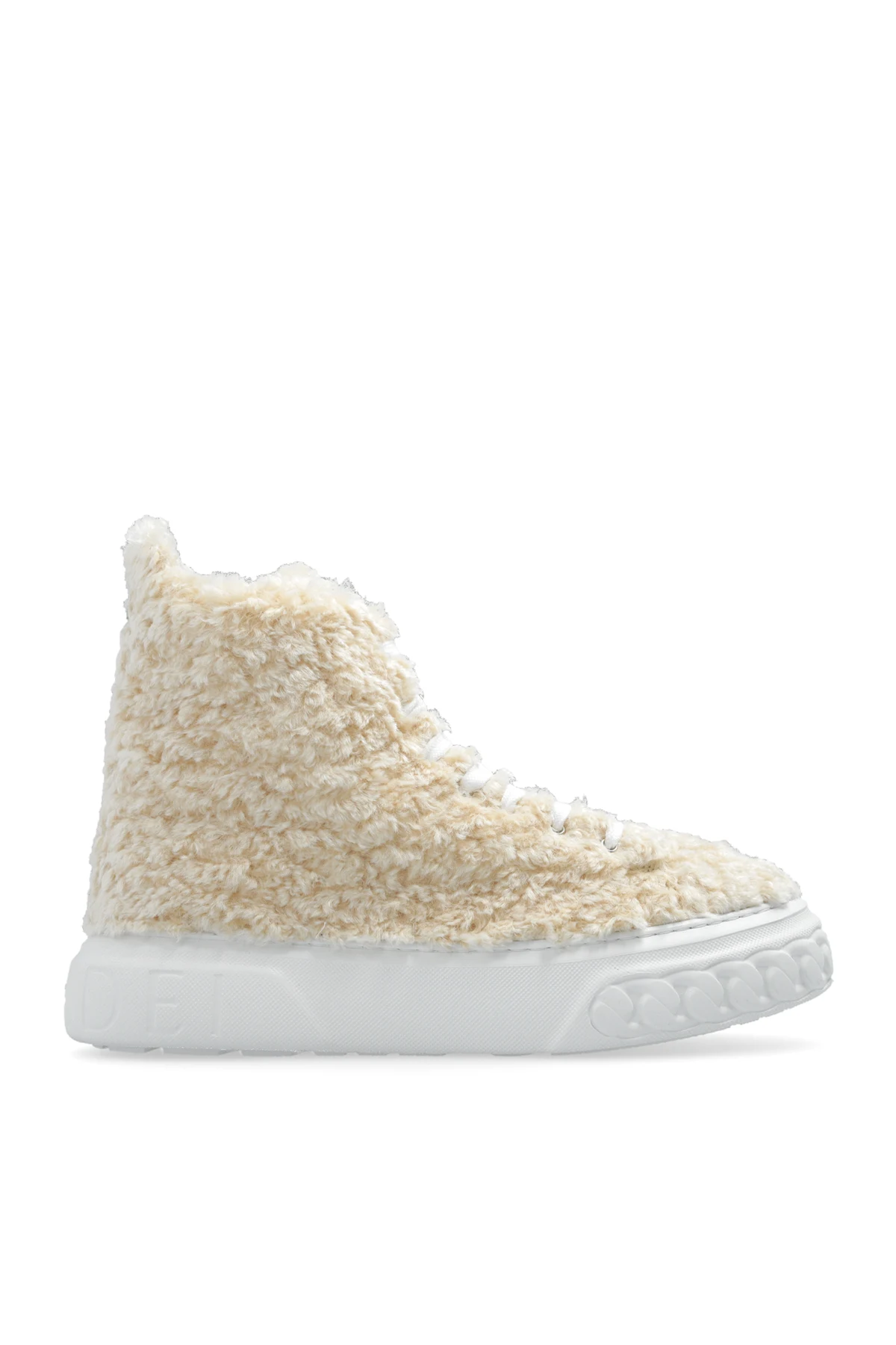 ‘Off-Road’ faux-fur high-top sneakers