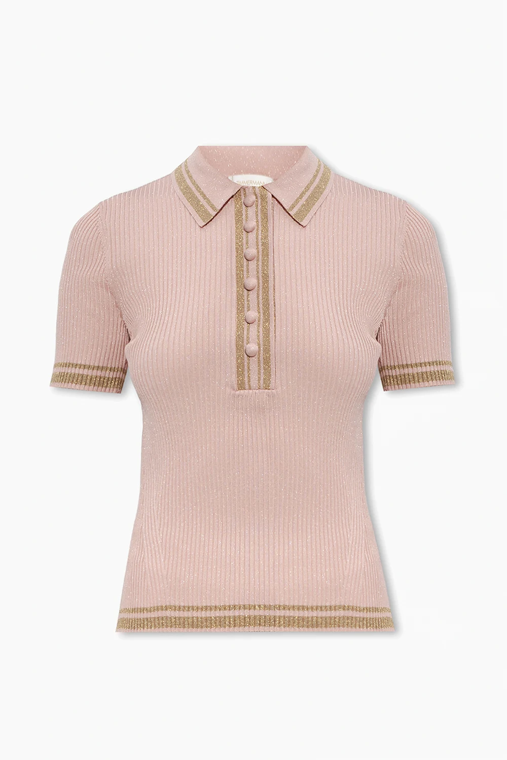 Ribbed polo shirt