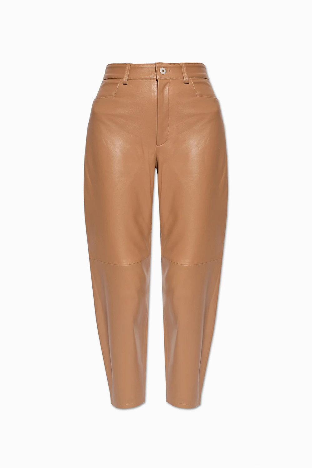 Skórzane spodnie z wysokim stanem ‘Chamomile’