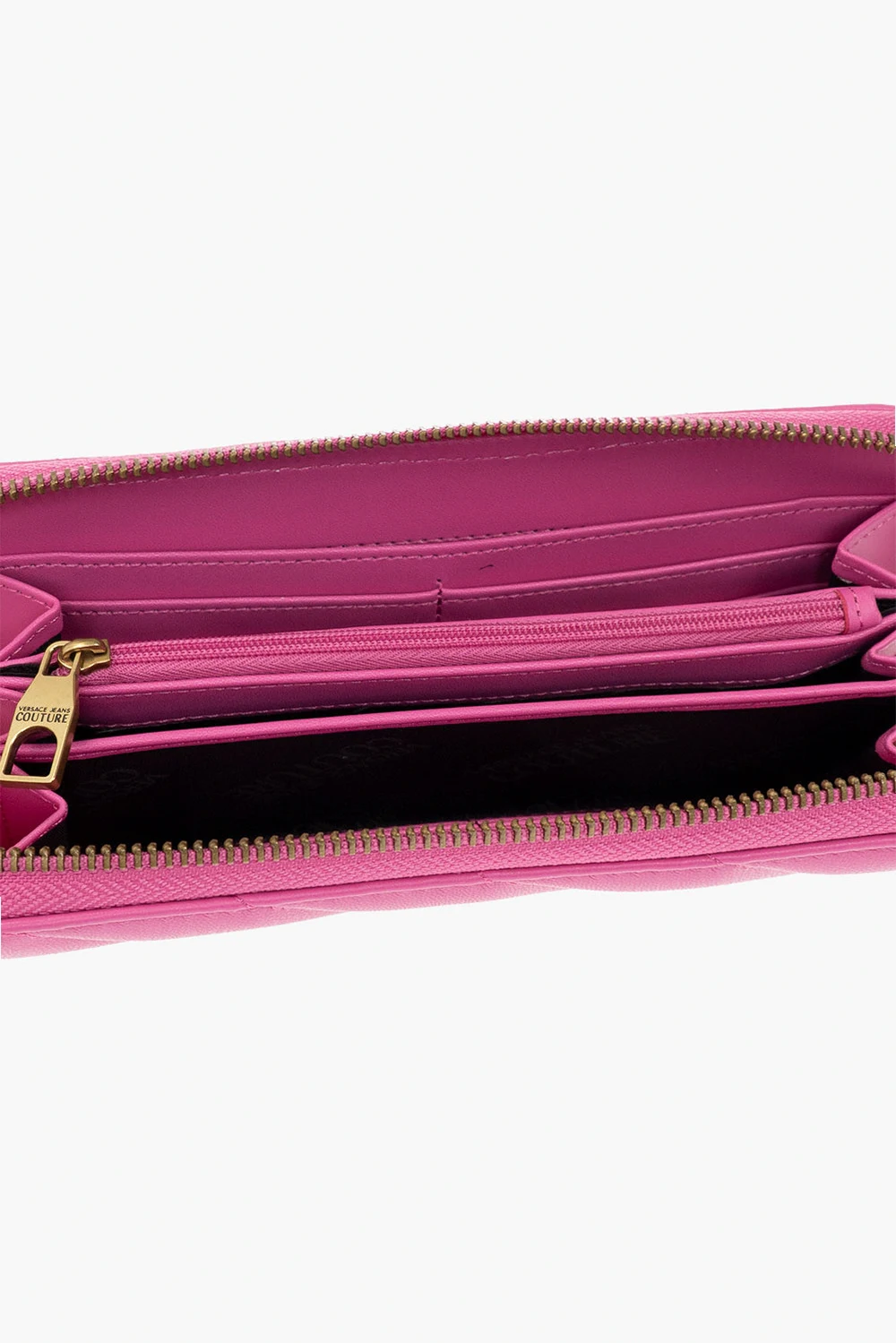 Quilted wallet with logo