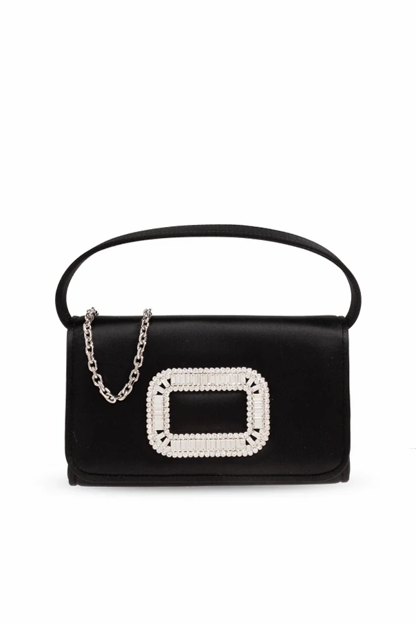 BLACK Satin handbag ‘Pilgrim Micro’