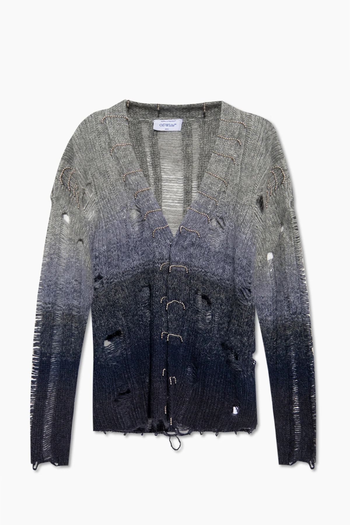 Cardigan with glistening appliqués