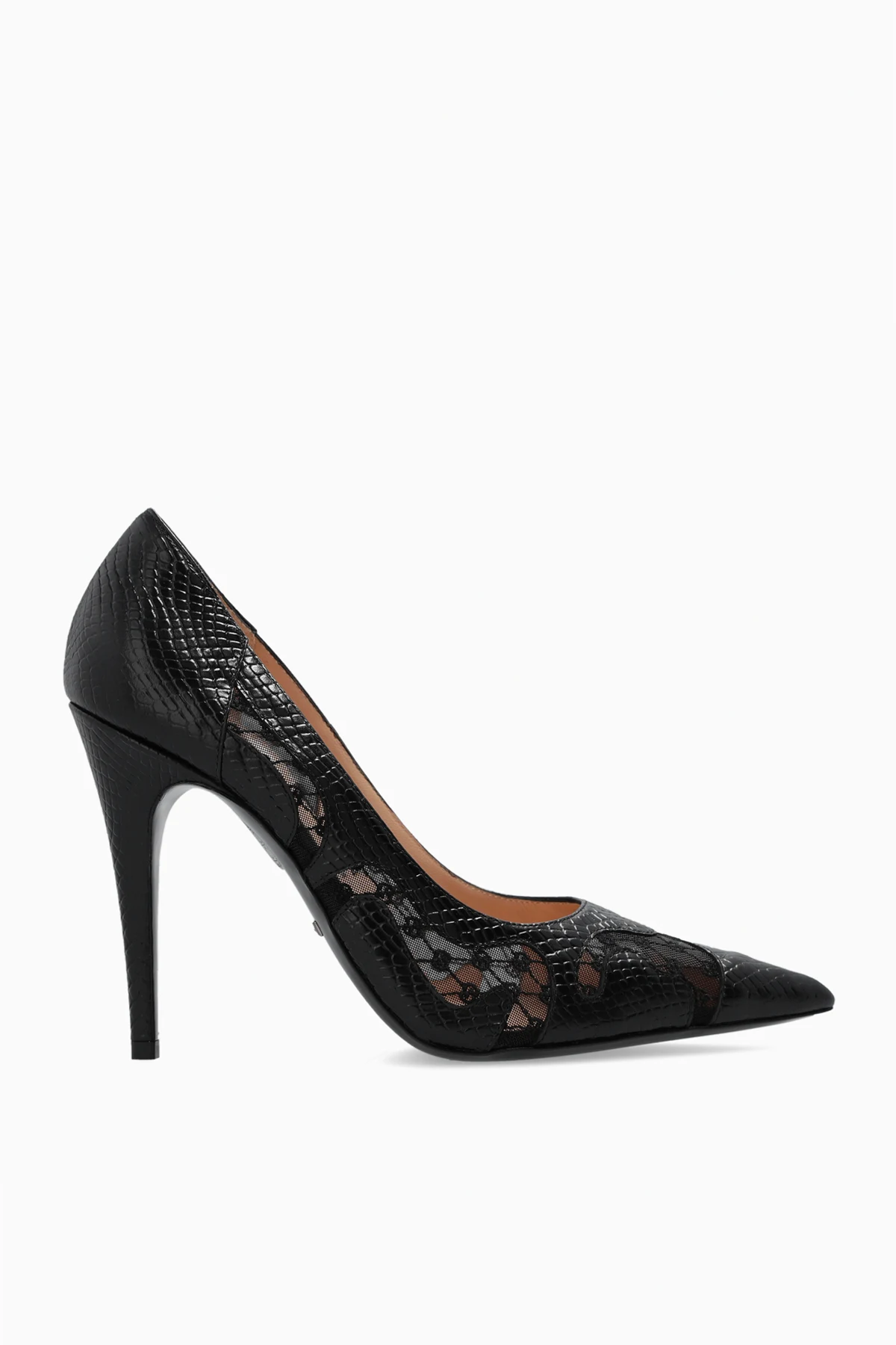 Skórzane buty na obcasie