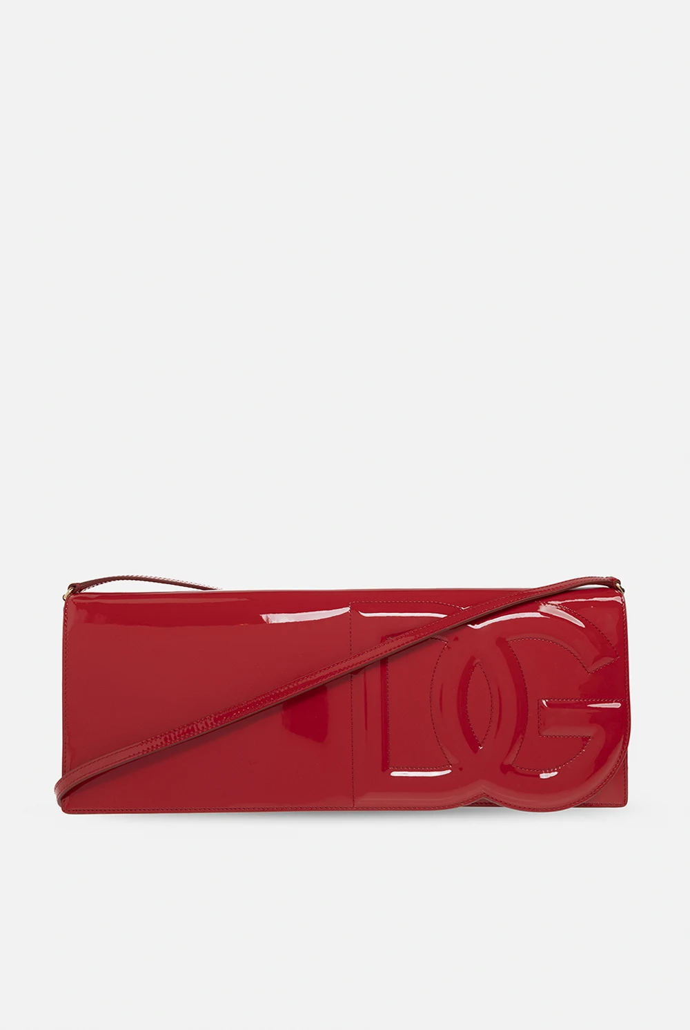Leather shoulder bag with logo