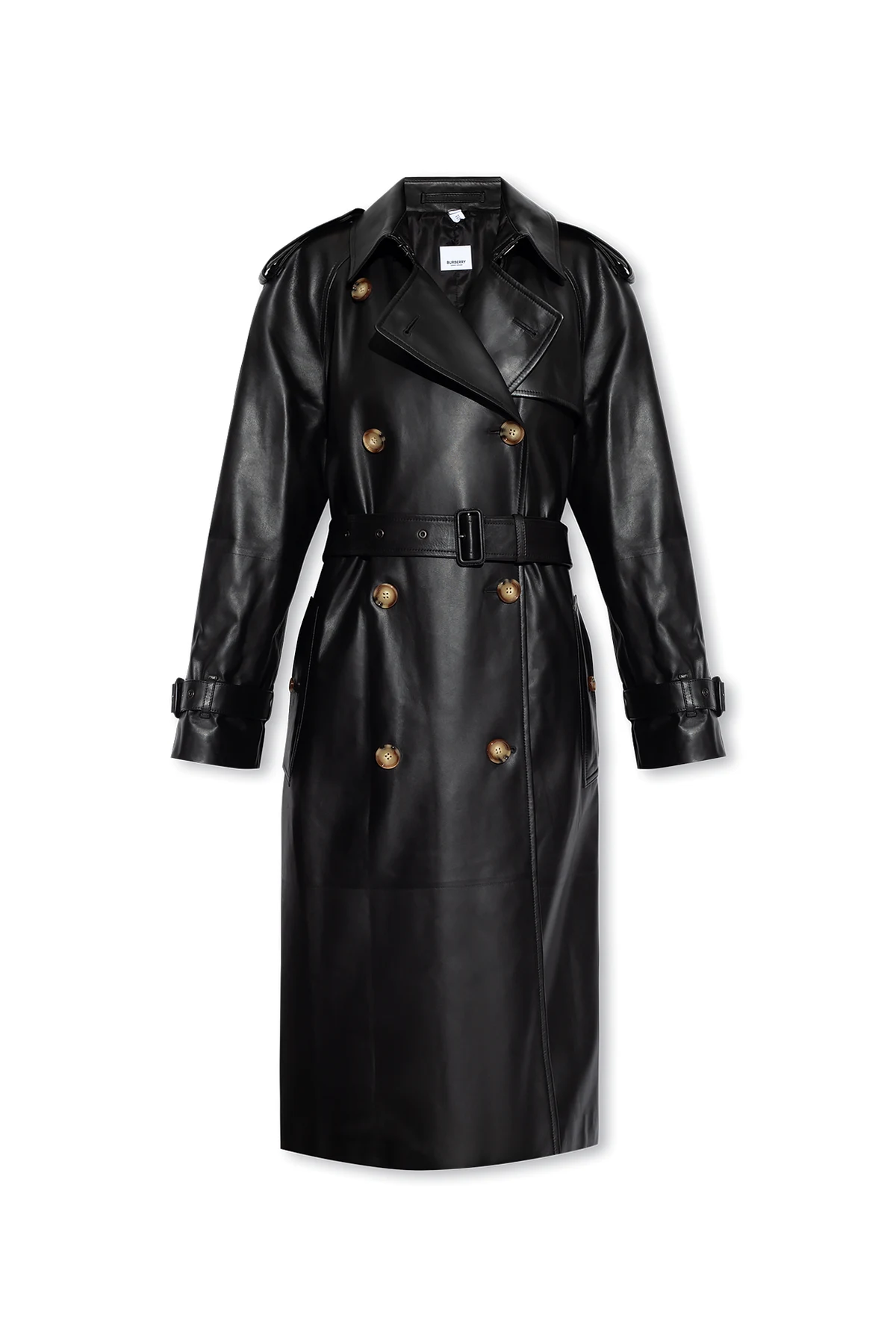 ‘Harehope’ leather trench coat
