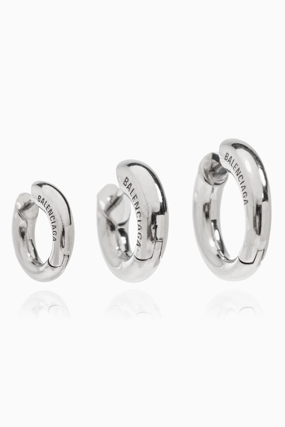 Silver hoop earrings