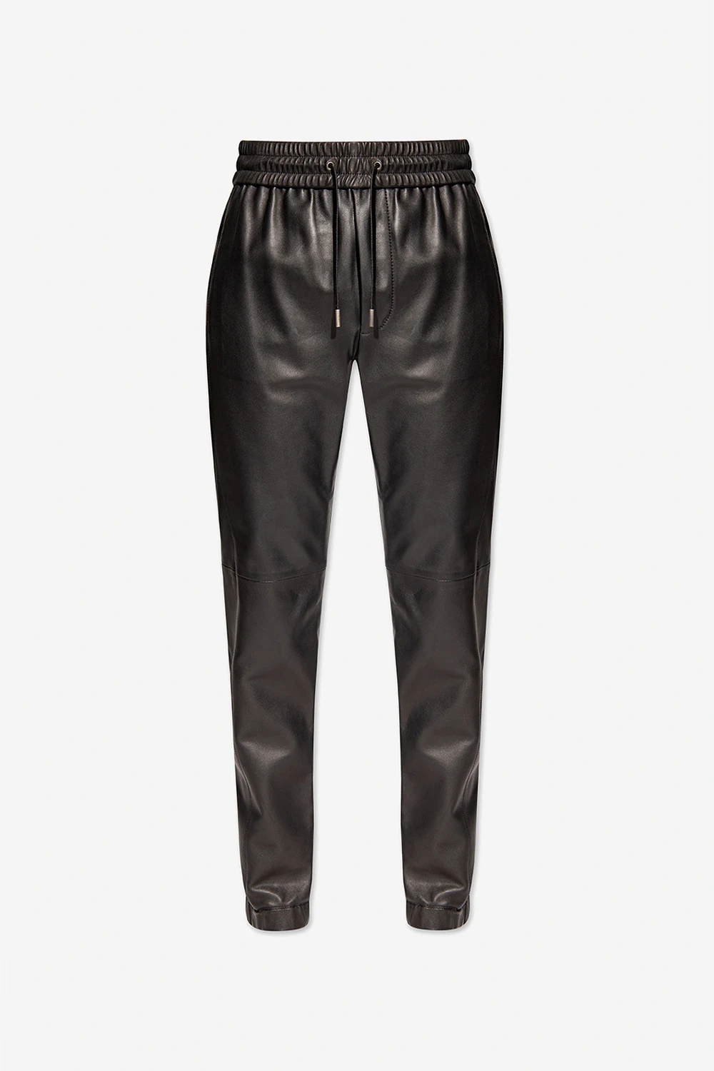 Leather joggers