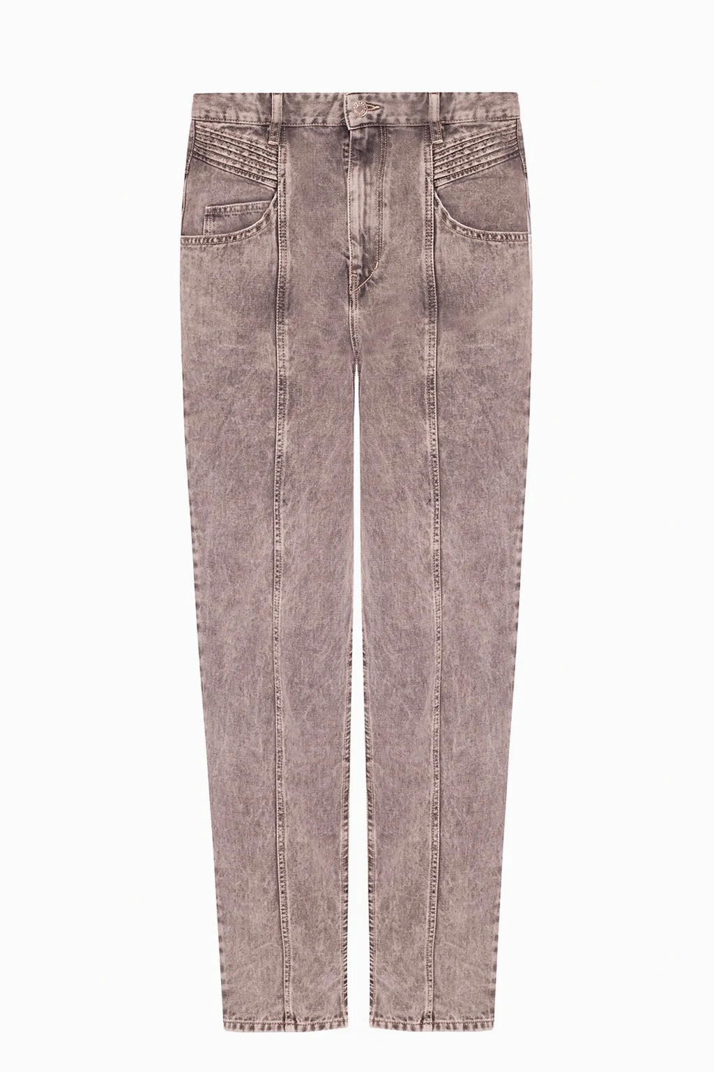 High-waisted jeans