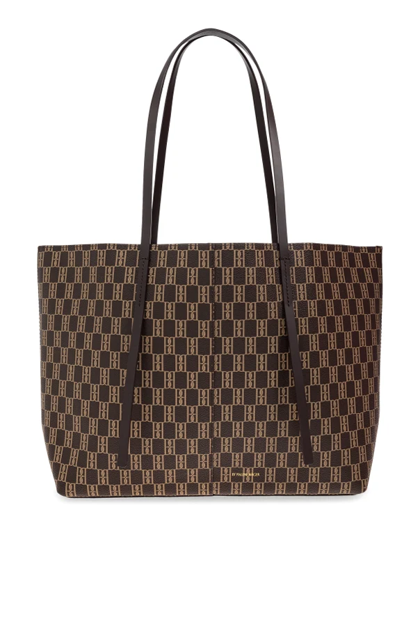BRĄZOWY Torba `Abigail` typu `shopper`