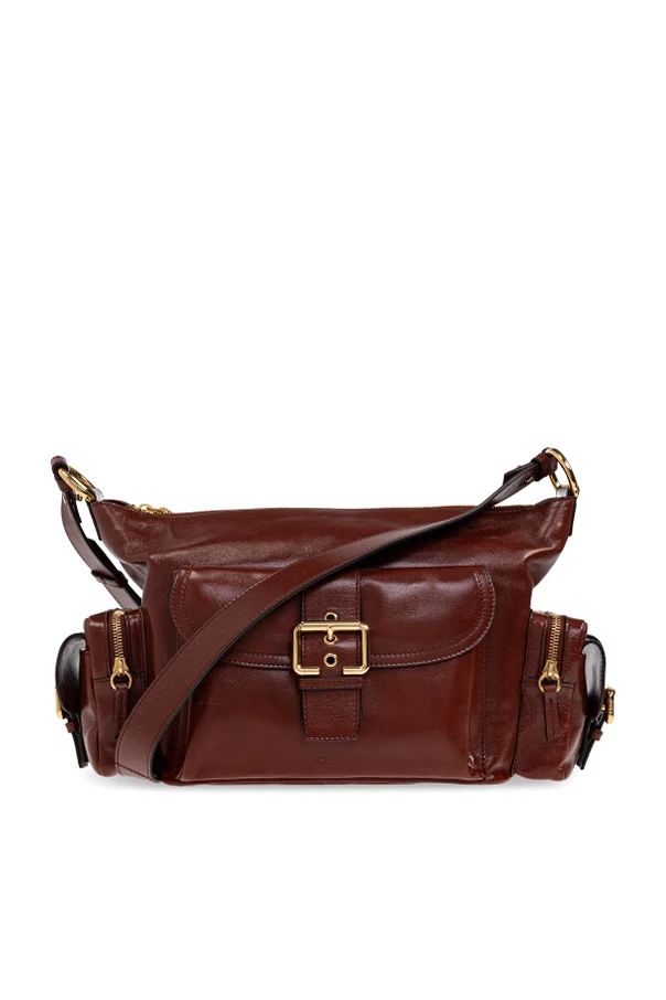 BURGUNDER Handtasche Camera Medium