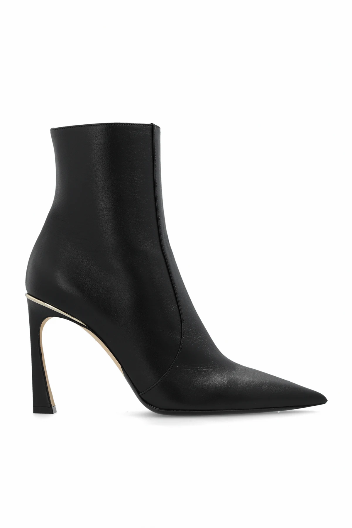 Leather heeled ankle boots