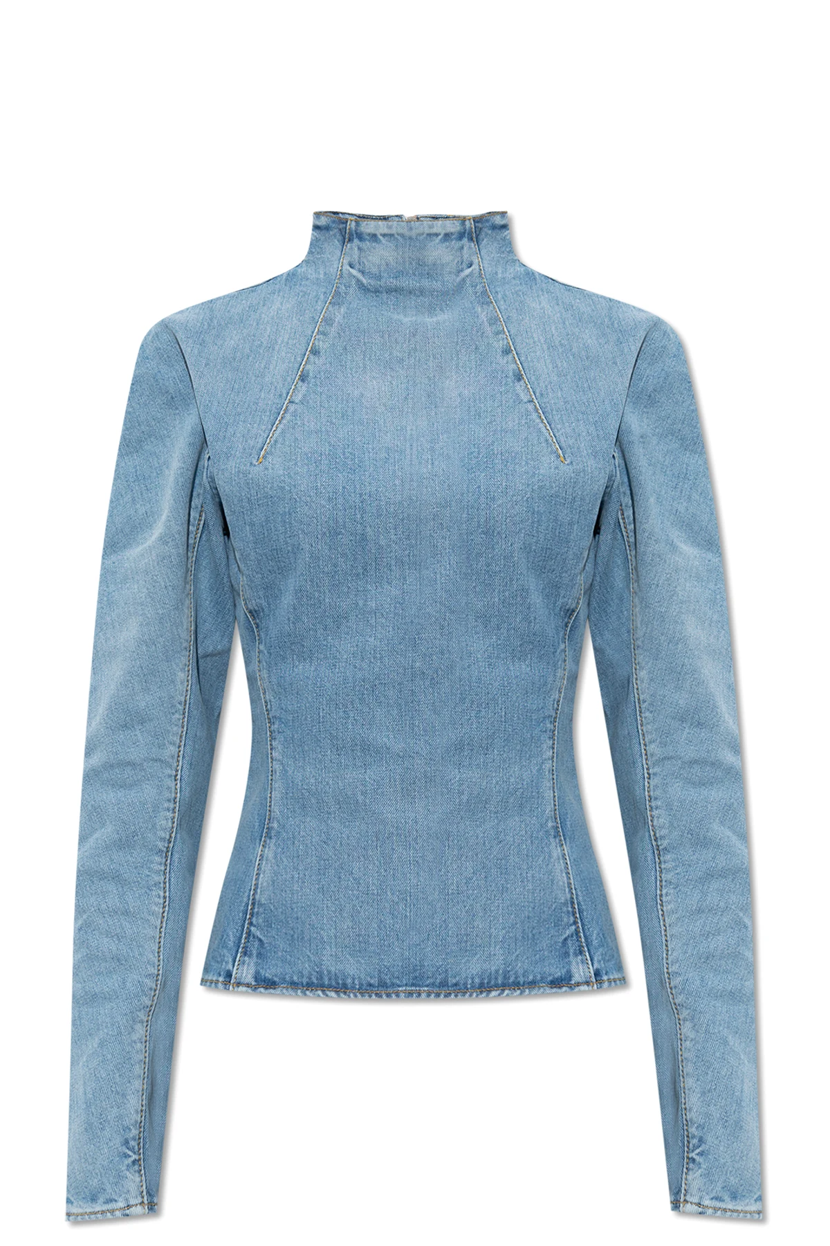 Denim top with long sleeves